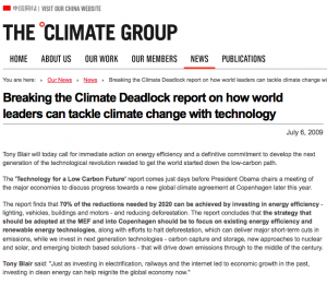 Breaking the Climate Deadlock Report Breaking the Climate Deadlock Report
