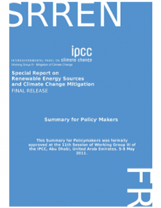 IPCC: Special Report on Renewable Energy Sources and Climate Change Mitigation IPCC: Special Report on Renewable Energy Sources and Climate Change Mitigation