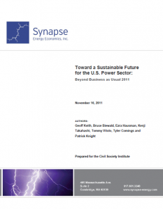 Toward a Sustainable Future for the U.S. Power Sector: Beyond Business as Usual 2011 Toward a Sustainable Future for the U.S. Power Sector: Beyond Business as Usual 2011